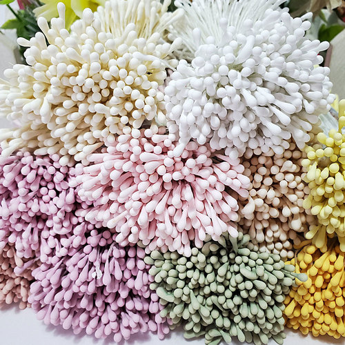 Multi-color optional 2mm matte flower stamen hair accessories flower heart bud flower handmade DIY artificial flower material
