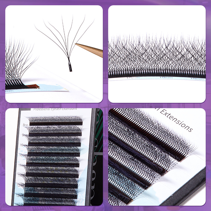 Fábrica de pestañas europeas y estadounidenses transfronterizas, pestañas falsas 3D densas, pestañas naturales, flores de trébol, pestañas injerto, pestañas injerto