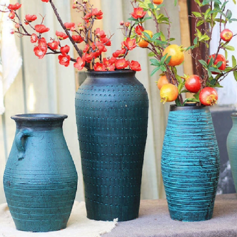 Новая керамическая ваза в китайском стиле украшает большие винтажные глиняные горшки горшки
