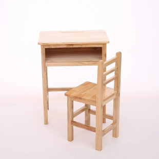 Factory Direct Sales Wholesale School Desks Solid Wood Desks and Stools Solid Wood Primary and Secondary School Students Solid Wood Study Desks