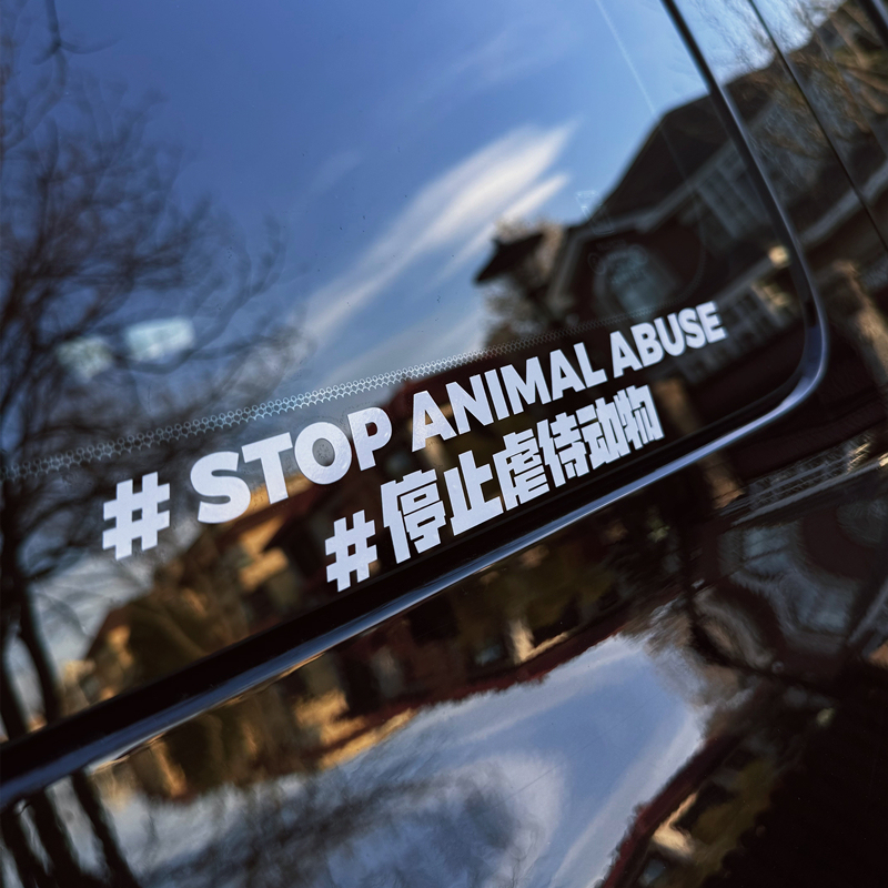 Anti-Cruelty to Animals Car Stickers, High-End Creative Style, Supports Animal Protection, Animal-Shaped Protection Car Decals
