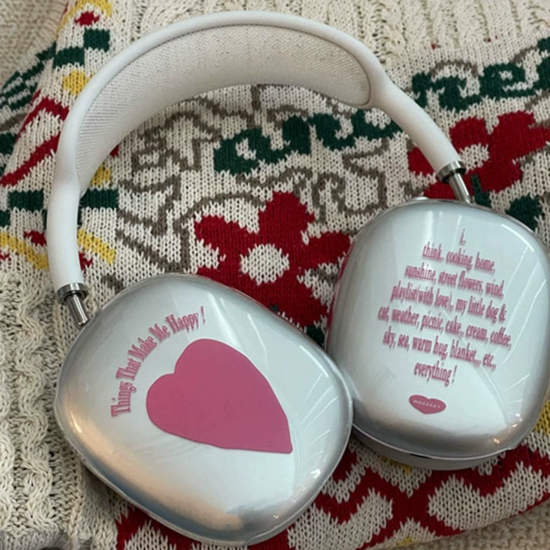 Совместимо с защитной крышкой для AirPods Max, DIY для наушников Apple Max, TPU прозрачный мягкий чехол