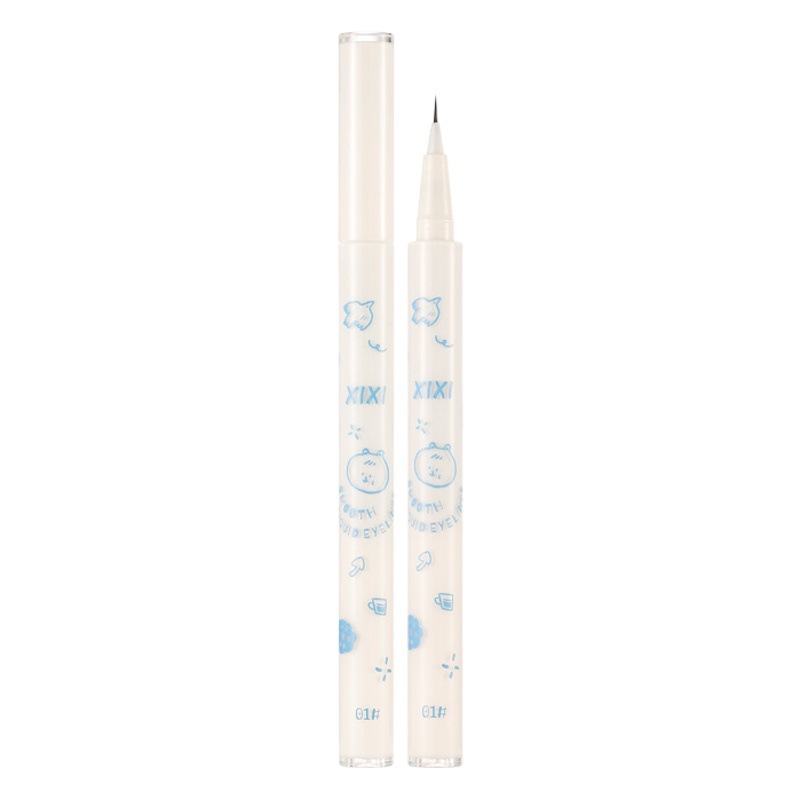xixi cute bear soft smooth eyeliner automatic rebound brush head lying silkworm down to eyeliner a multi-purpose novice