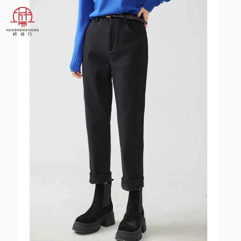 16支富贵缎复合羊羔绒面料 紧身打底裤布料 弹力魔术裤直弹面料