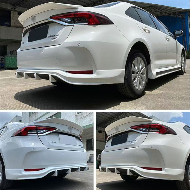 Suitable for 19-23 Corolla Models: Front Lip, Front Spoiler, Side Skirts, Rear Lip, Rear Spoiler, Lower Skirt, Black Warrior