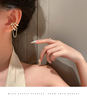 Ear clips from pearl, advanced retro brand earrings, no pierced ears, light luxury style, high-quality style, wholesale