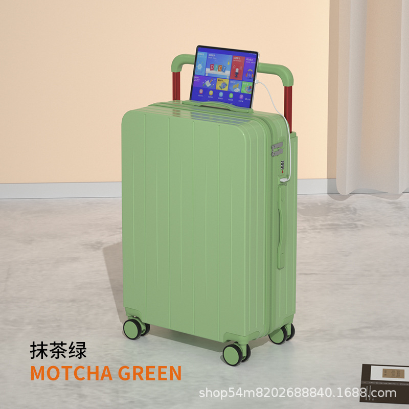新款宽拉杆旅行箱男小清新行李箱女20寸登机箱24寸密码箱子万向轮|undefined