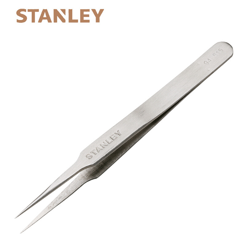 史丹利 尖嘴不锈钢多功能专业镊子微尖头镊子工具115mm 94-515-23