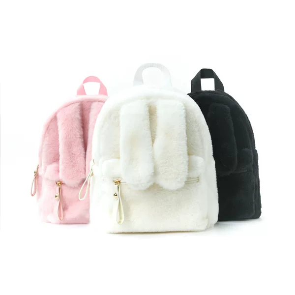 Feihong Cross-Border Rabbit Ear Backpack, Solid Color, High Aesthetic Value, Outdoor Cute Rabbit Plush Backpack