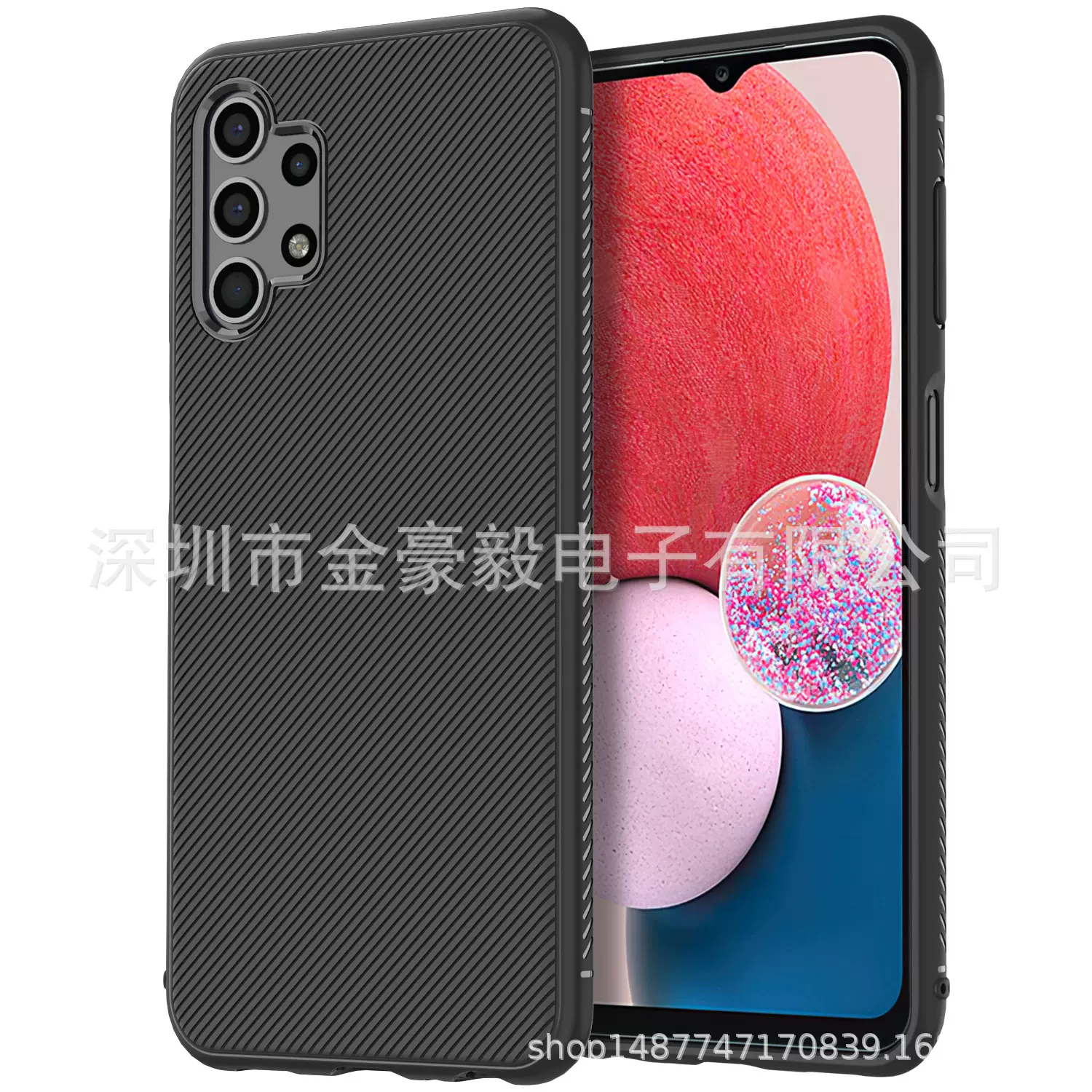 适用于三星 galaxy A13 4G 手机壳斜纹防摔后盖式全包TPU厂家热销