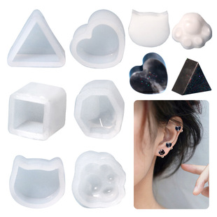 Triumphant diy glue drop mold mini earrings cube kitten cat claw love small mold Amazon