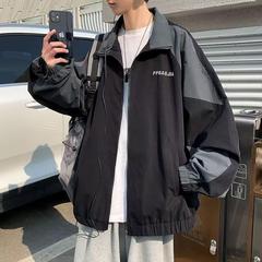 新款外套男士春秋季新款潮流百搭大码休闲夹克男生港风宽松上衣服
