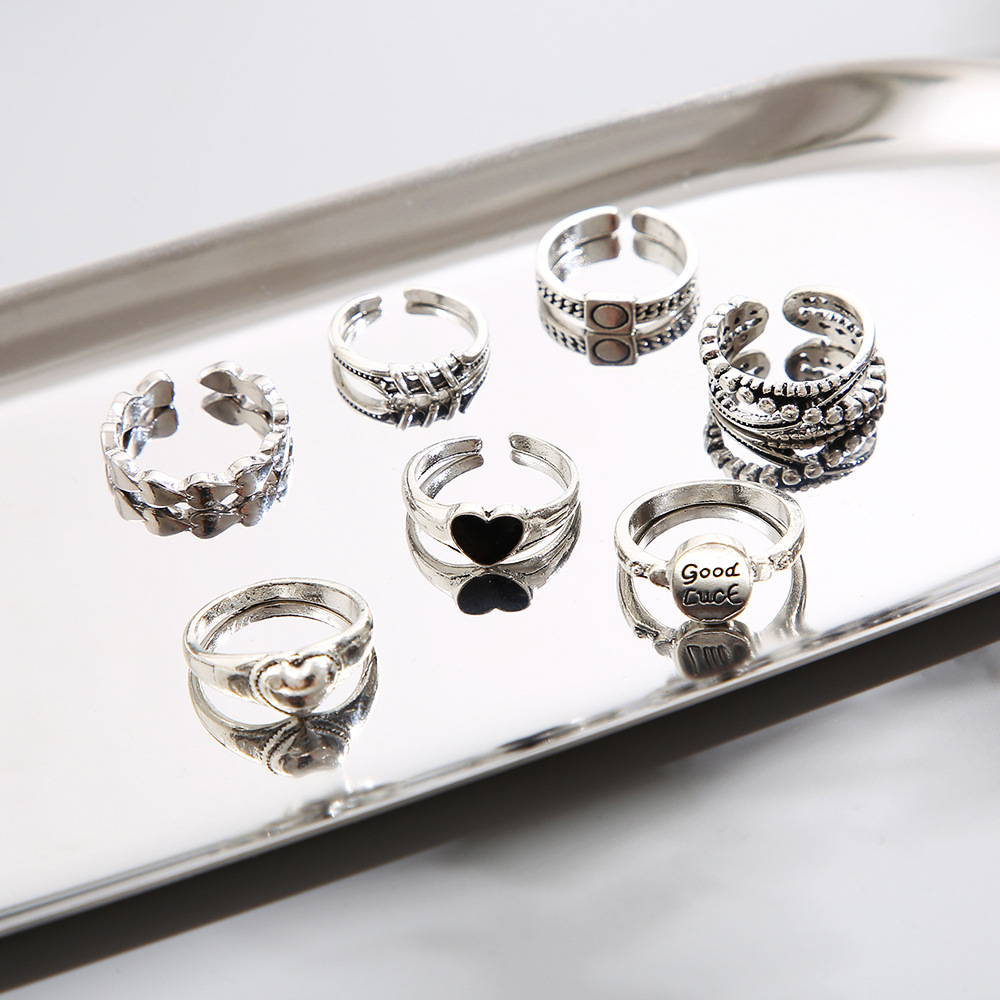 Retro Fashion Ring Set Multi-joint Design For Women_voghion.com