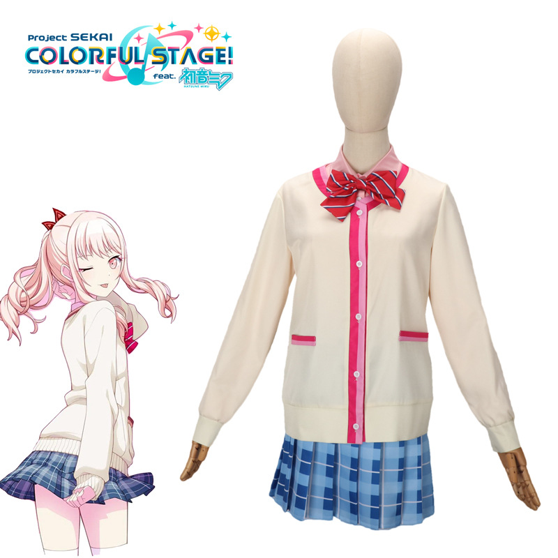 World Project Colorful Stage Cosplay Costume Akiyama Mizuki School Uniform Women's Cosplay Anime Peripheral