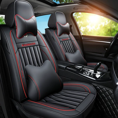 Car seat cushion for all seasons full enclosure seat cover 21 new leather seat cover winter car 2020 Net red seat cushion (Seat cushion, seat cover)