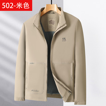 男士休闲外套工装夹克衫2025新款春秋季男装薄款商务休闲立领夹克