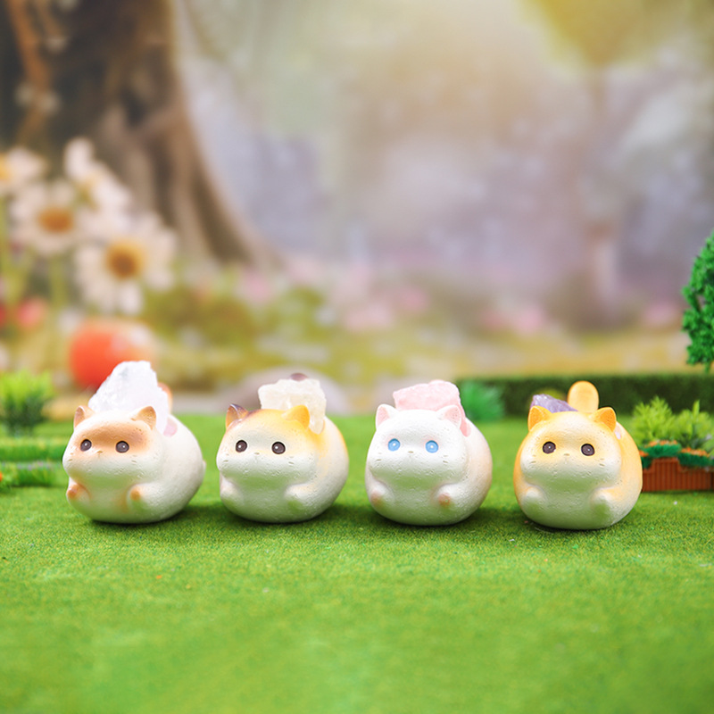 New cute creative cat cat leiyo crystal ornaments adorable pet expansion fragrant stone moral desktop decoration ornaments wholesale