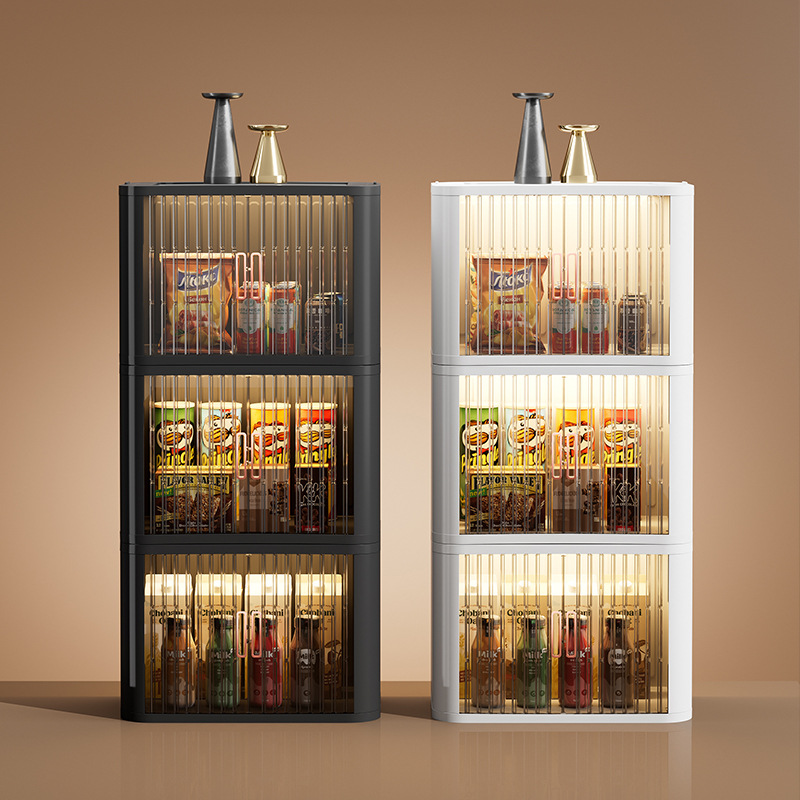 Foldable Clothes Storage Cabinet Household Simple Wardrobe Bay Window Storage Box Plastic Rolling Shutter Door Storage Box