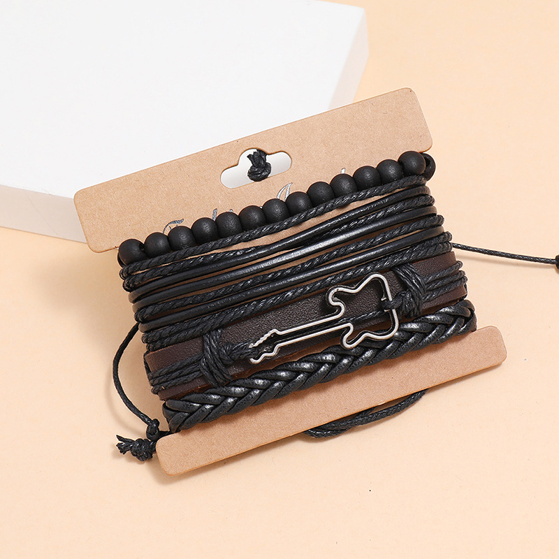 Fashion woven leather bracelet wholesale
