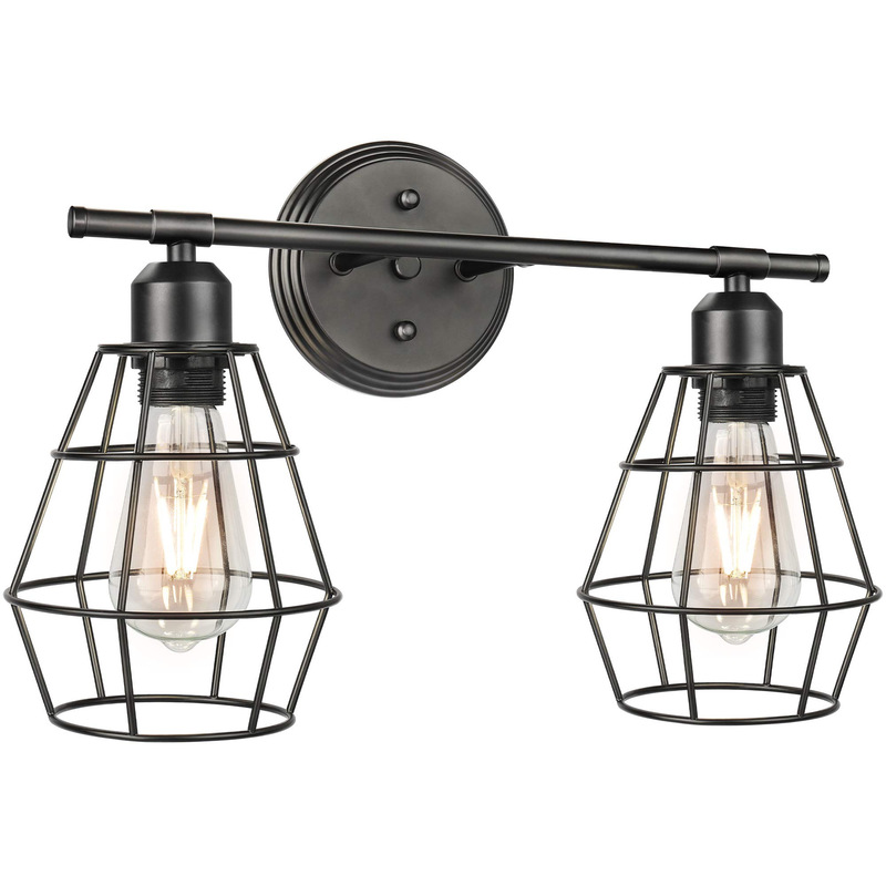 Amazon Specializes in Industrial Wall Lamps with Metal Cages, Retro Matte Black Bathtub Wall Lamps, Mirror Kitchen Living Room