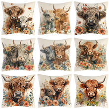 爆款热销抱枕高地牛抱枕套家居沙发靠枕靠垫套多样可选厂家直销