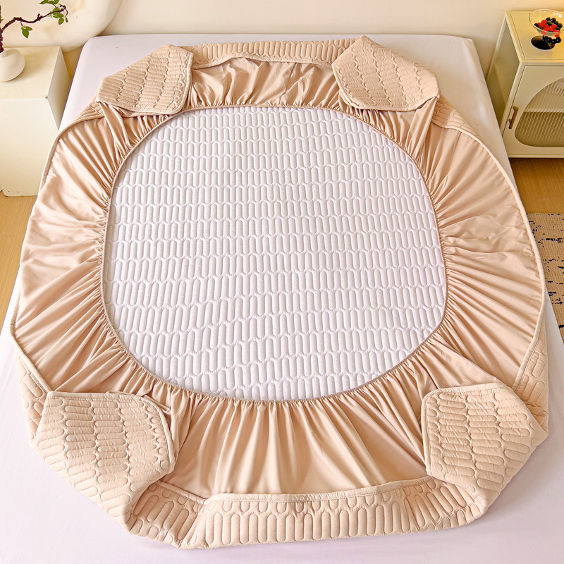 Cubierta de cama impermeable a prueba de orina acolchada acolchada de algodón de clase A personalizada funda protectora de colchón Simmons funda de cama antideslizante de algodón puro a prueba de polvo
