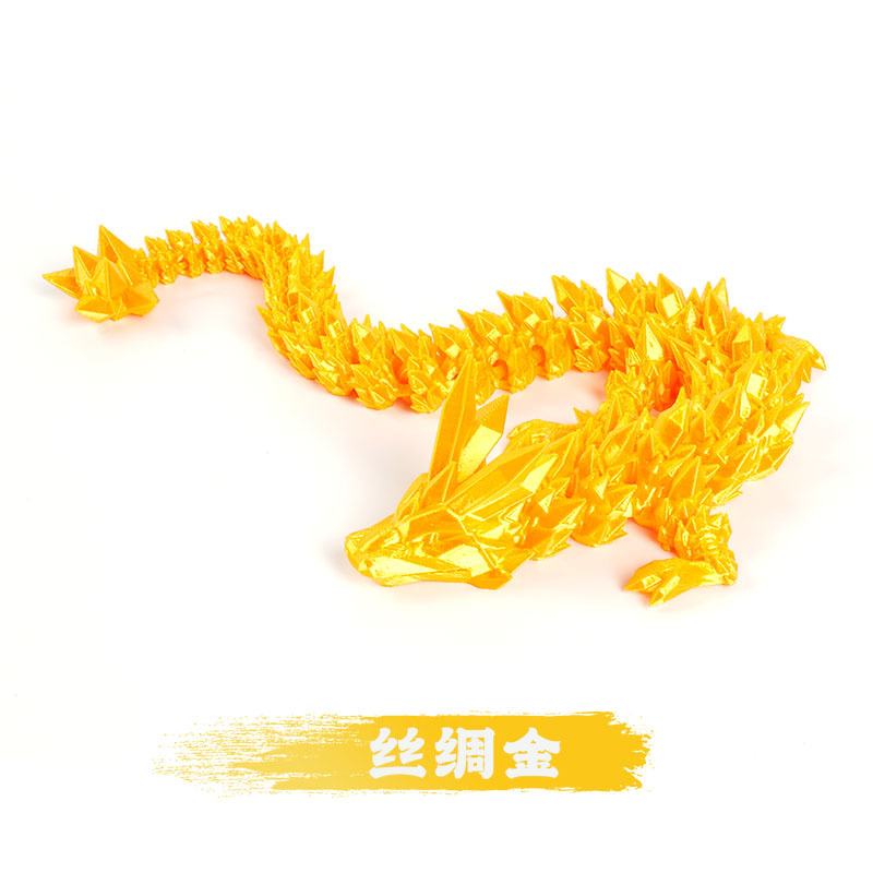 Impresión 3D dragón transfronteriza ornamentos articulaciones móviles impresión 3D dragón cristal dragón juguetes ornamentos hechos a mano dragón chino