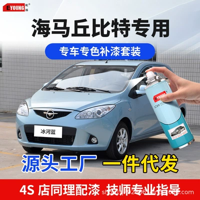 Haima Cupid Glacier Blue Touch-Up Paint Pen, Polar White Car Paint Scratch Repair, Dream Blue, Star Moon Silver, Spray Paint