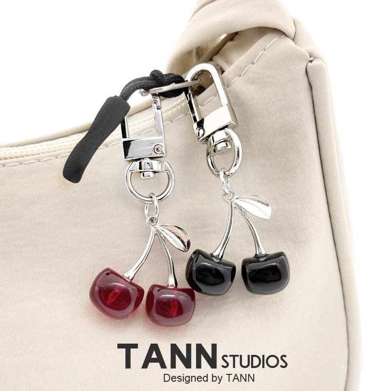 Holiday, Daily Occasion 1 Piece Cute Simple Style Cherry Alloy Rose Red Keychain