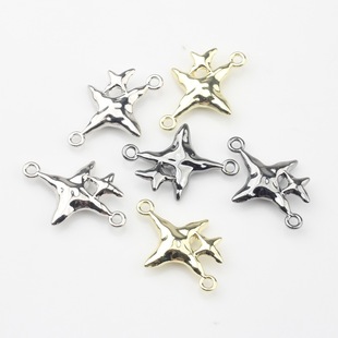 Alloy electroplating simple star Small pendant connector accessories diy jewelry earrings necklace bracelet Accessories Wholesale
