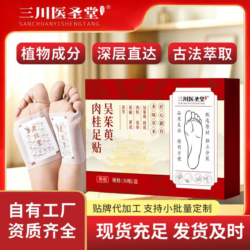 Wuzhuyu Cinnamon Foot Patch Herbal Plant Extract Traditional Foot Care Patch Gentle Foot Nourishment Multi-Flavored Herbal Home Care Patch