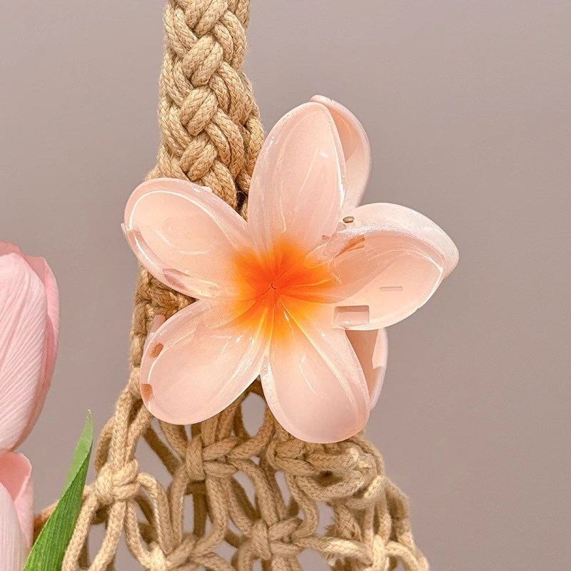 Clip de agarre de flor de plumón de perla, horquilla de flor de alta calidad femenina, horquilla, horquilla, horquilla, horquilla, horquilla, gran clip de tiburón, tocado