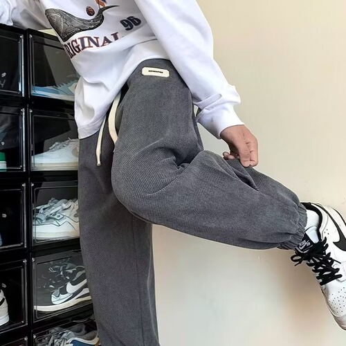 Fashionable youth fashionable autumn trousers fashionable fashion brand artistic sports pants Harajuku casual pants loose men's style