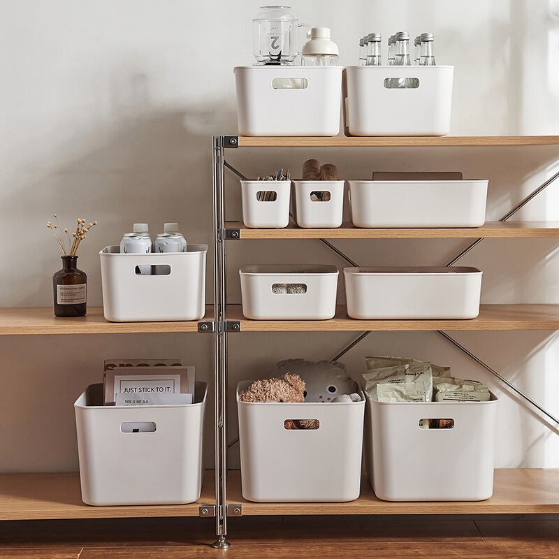 Xx Lightning Supply Warehouse Storage Box for Cosmetics and Miscellaneous Items, Plastic Storage Basket with Buckle for Home Use