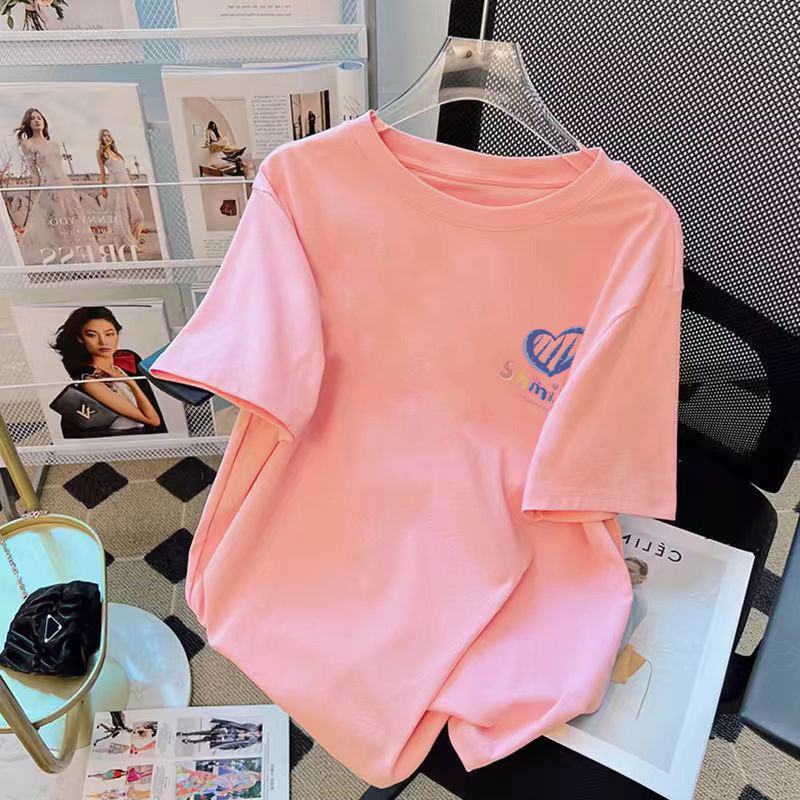 純綿半袖tシャツレディース2025夏新作ファッションブランド|undefined