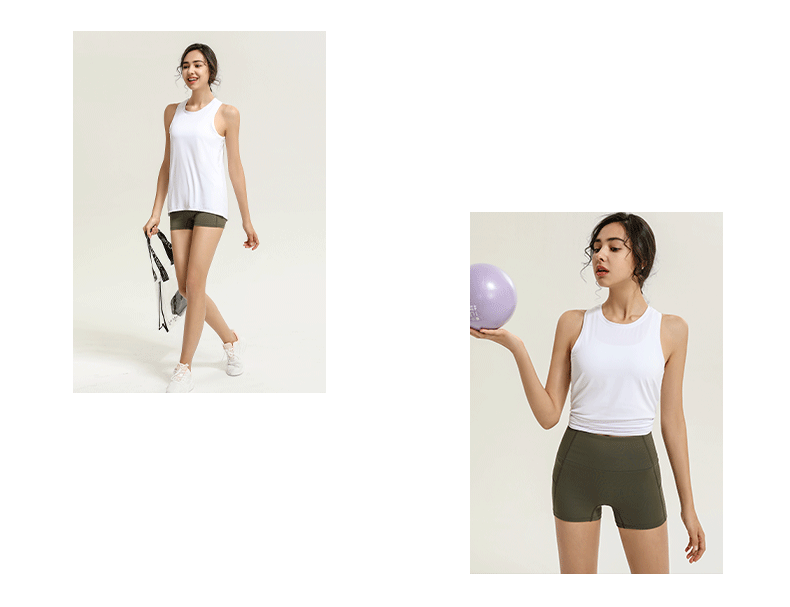 solid color loose yoga vest nihaostyles clothing wholesale NSJLF85150