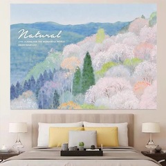 モネの庭の花ガールハート暖かいタペストリー寝室の装飾吊り布ベッドサイドの背景布ルームレイアウト壁布