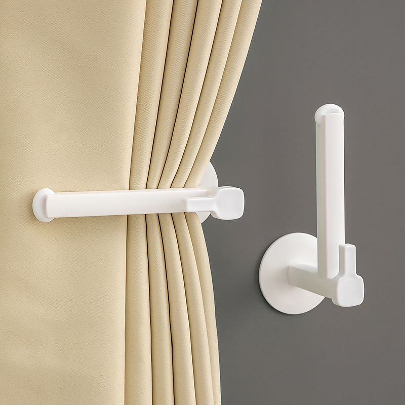 Japanese-style Seamless Paste Curtain Holder Living Room Bedroom Curtain Storage Hook Household Multifunctional Curtain Hanger