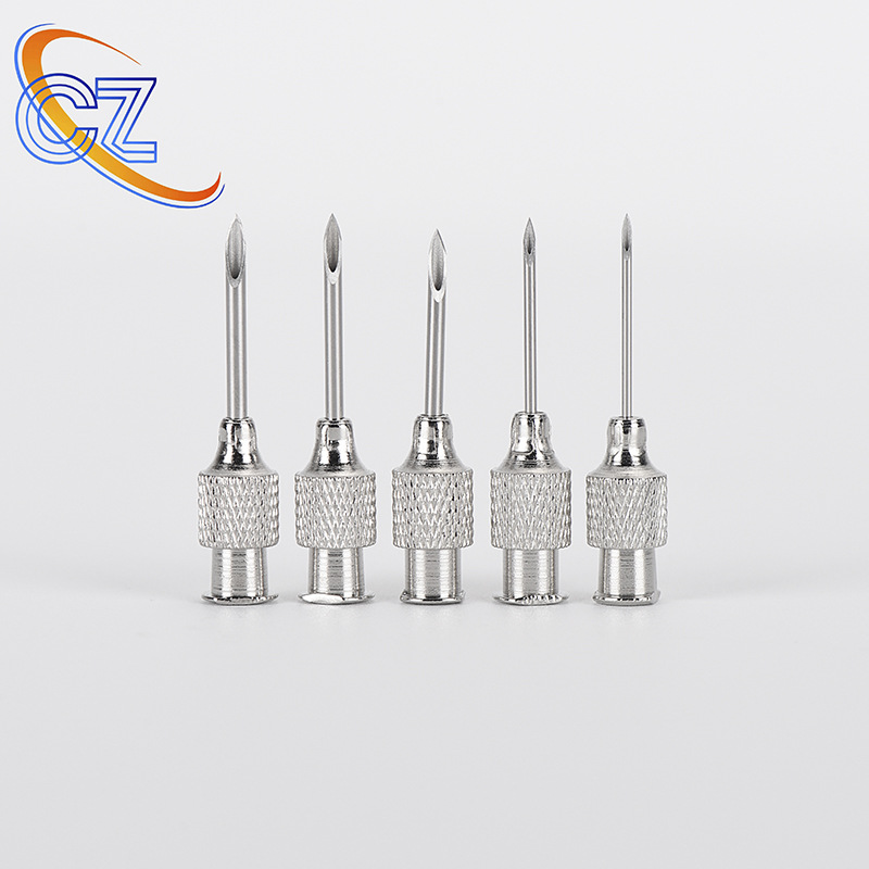 Aguja veterinaria con base de knurling Longitud expuesta 10MM - 50MM Aguja de inyección con base de knurling