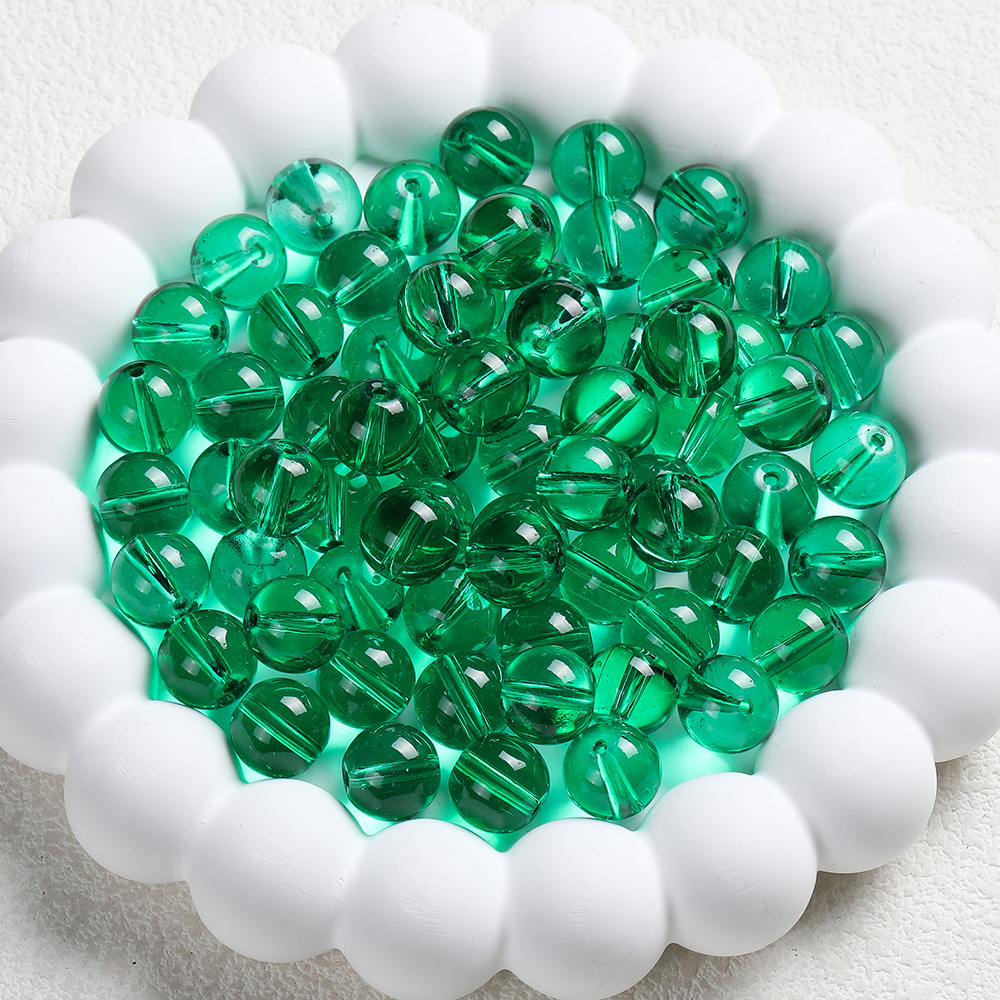 6 / 8 / 10mm esmaltado transparente esmaltado esferas de vidrio DIY joyas manuales pulseras material accesorio de collar image 18