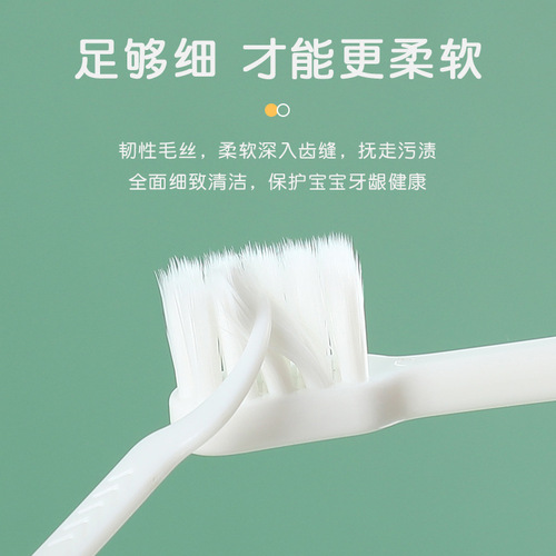 New soft-bristle fine-bristle small head individually packaged cute dinosaur cartoon infant household toothbrush wholesale