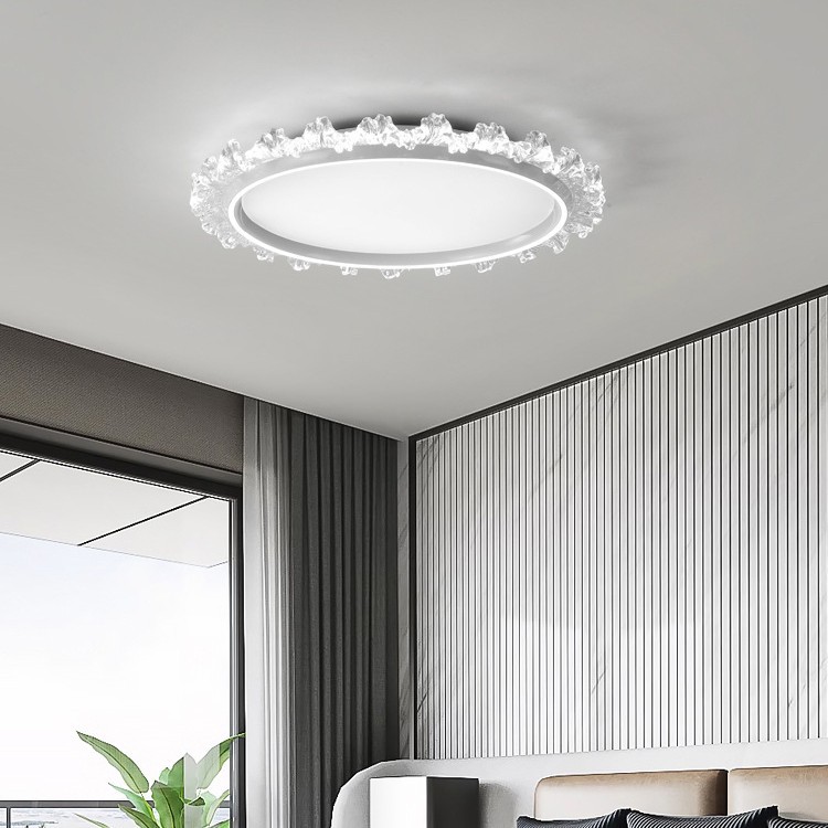 Iluminación del dormitorio principal simple atmósfera moderna y creativa nórdica lujosa lujosa alta sensación de estudio redonda lámpara de habitación minimalista