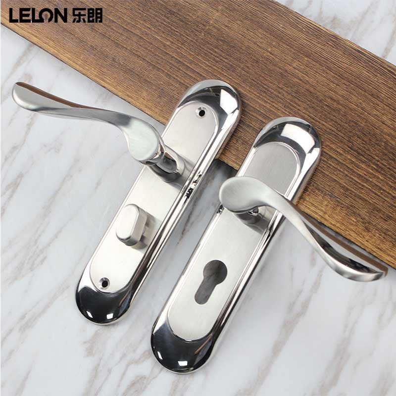 Cerradura de puerta interior de acero inoxidable cerradura de mano de dormitorio 50 cerradura de puerta de madera de lengua falsa cerradura de panel universal doméstico