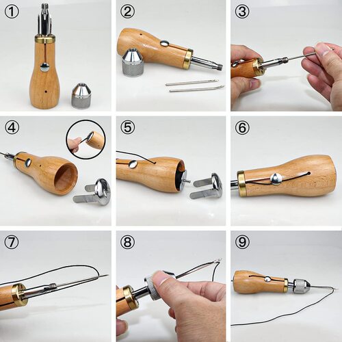 Leather Stitching Tool, Stitching Machine, DIY Leather Stitching Machine, Leather Art, Leather Carving Stitching Tool, Leather Wax Thread, Canvas Needle
