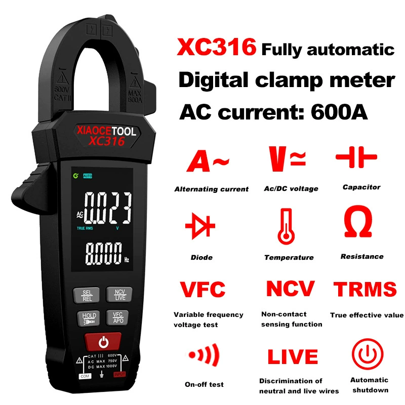 Маленький тестовый цифровой мультиметр XC316, высокоточный многофункциональный электрик, специальный для домашнего ремонта, полностью интеллектуальный анти-