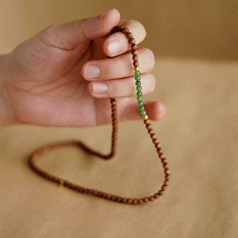 Аутентичный трехкруглый браслет из лаошаньского сандалового дерева с насыщенным ароматом и яшмой 6 Индийский браслет из лаошаньского сандалового дерева для женщин 2025