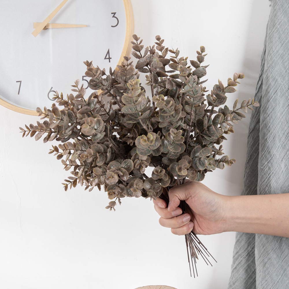 仿真花尤加利手札束假花綠植物批發裝飾工藝品INS風跨境YC1087