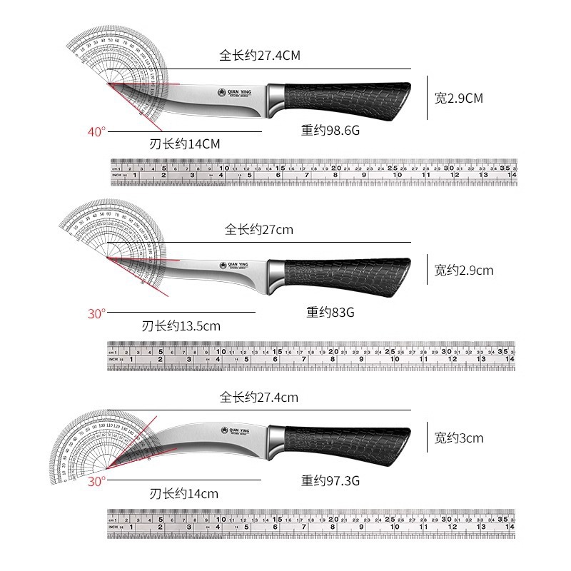 Cuchillo de cerdo de corte de cerdo forjado a mano carnicero de ovejas comercial cuchillo de afeitar profesional cuchillo de afeitar de acero inoxidable