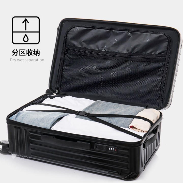 Caja de contraseña Equipaje de mujer de 28 pulgadas Estuche trolley de gran capacidad de alto aspecto Rueda universal para hombres maleta con cremallera engrosada 20