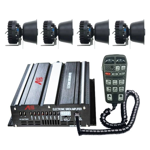 800W wired siren and voice amplifier, 12V alarm, high-frequency speaker, A8R9-2 + cooling round speaker